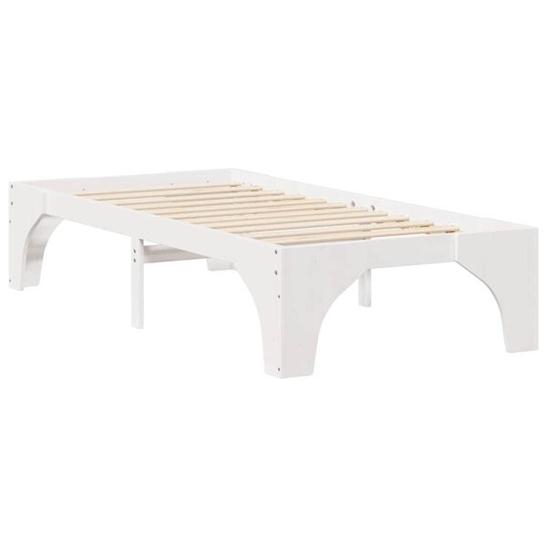 vidaXL Estrutura da Cama Branco 90 x 200 cm Madeira de Pinheiro S&oacute;lida