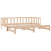vidaXL Sof&aacute;-cama de puxar 2x(80x200) cm madeira de pinho maci&ccedil;a
