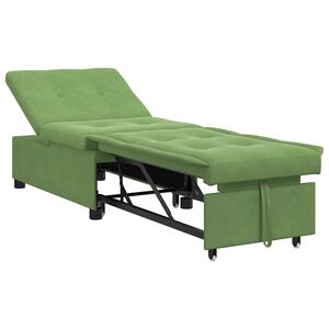 vidaXL Sof&aacute;-Cama Verde Claro 194 x 67 x 82 cm Veludo