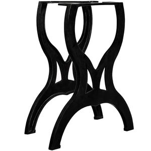 vidaXL Pernas p/ mesa de jantar 2 pcs estrutura em cruz ferro fundido