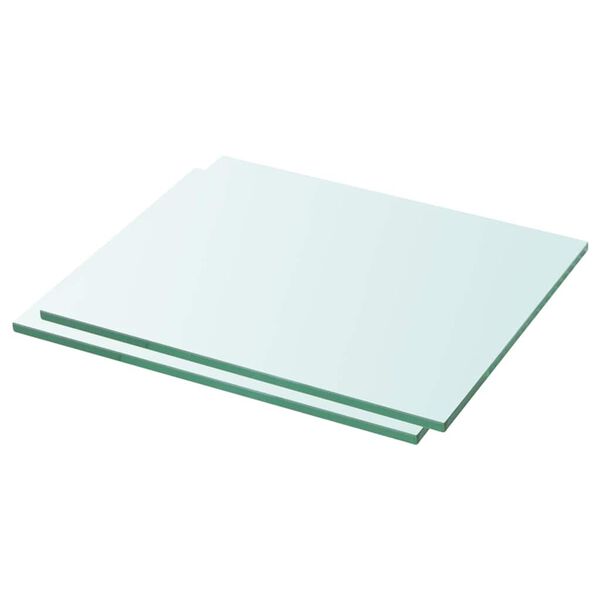 vidaXL Prateleiras 2 pcs 30x20 cm vidro transparente