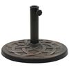 vidaXL Base de guarda-sol redonda poliresina 11 kg bronze
