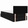 vidaXL Cama com arruma&ccedil;&atilde;o e colch&atilde;o com colch&atilde;o Preto 90 x 190 cm