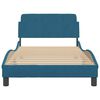 vidaXL Estrutura de cama com cabeceira Dover 100x200 cm veludo azul