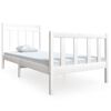 vidaXL Estrutura de cama 100x200 cm madeira maci&ccedil;a branco