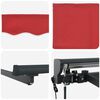vidaXL Toldo Retr&aacute;til Vermelho 300 x 250 cm Poli&eacute;ster e Metal