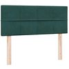 vidaXL Cama boxspring com colch&atilde;o 120x210 cm veludo verde-escuro
