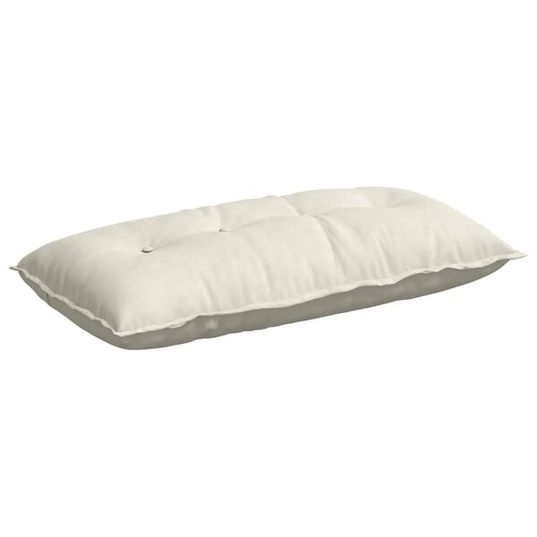 vidaXL Travesseiro para Costas Creme 100 x 50 cm