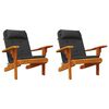 vidaXL Almofadões p/ cadeira adirondack 2 pcs tecido oxford preto