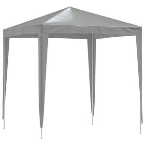vidaXL Tenda de Festa 200 x 200 x 240 cm Cinzento-claro PE e A&ccedil;o