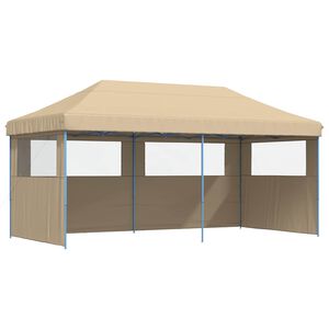 vidaXL Tenda de Festa Bege 292 x 580 x 315 cm Tecido Oxford
