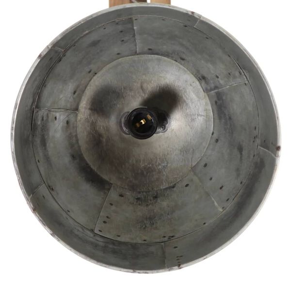 vidaXL Candeeiro de teto 25 W 105x30x65-108 cm E27 prateado vintage