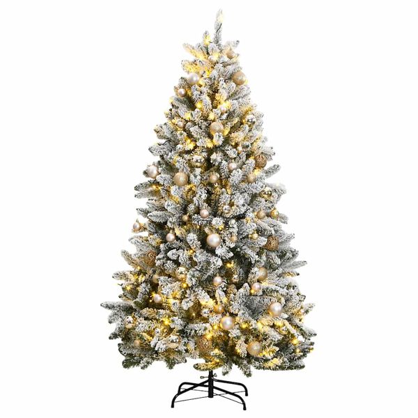 vidaXL &Aacute;rvore Natal artificial articulada c/ 300 luzes LED+bolas 210cm