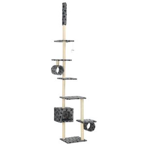 vidaXL &Aacute;rvore p/ gatos c/ postes arranhadores sisal 260 cm cinzento