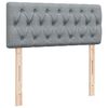 vidaXL Cama boxspring com colch&atilde;o 120x190 cm tecido cinzento-claro