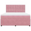 vidaXL Cama com molas/colch&atilde;o 180x200 cm veludo rosa