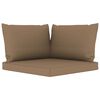 vidaXL 6 pcs conj. lounge jardim almofad&otilde;es cinzento-acastanhado