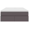 vidaXL Cama com arruma&ccedil;&atilde;o e colch&atilde;o com colch&atilde;o Cinzeto 120 x 190 cm