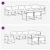 vidaXL Conjunto de Sof&aacute;s para Exterior 8 pcs Cinza Natural e Claro