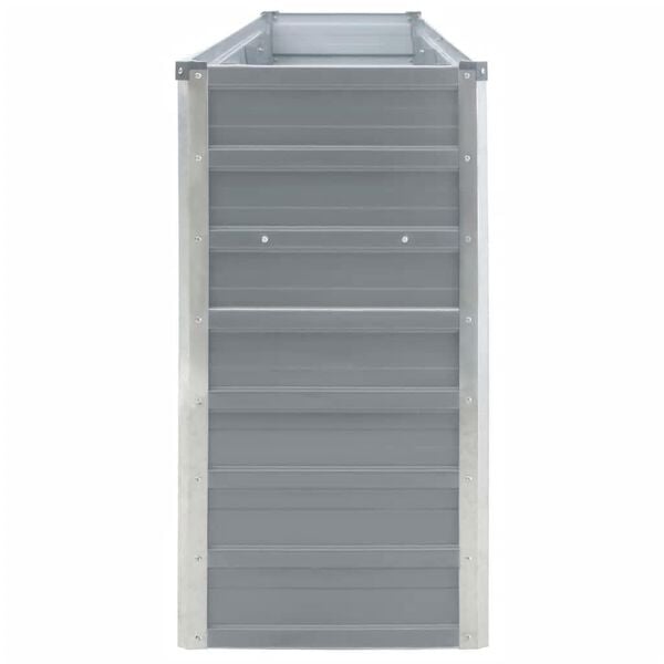 vidaXL Canteiro jardim elevado 320x40x77 cm a&ccedil;o galvanizado cinzento
