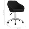 vidaXL Cadeira de escrit&oacute;rio girat&oacute;ria tecido preto