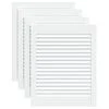 vidaXL Portas de arm&aacute;rio 4 pcs design de persiana pinho maci&ccedil;o branco