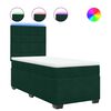 vidaXL Cama com molas/colch&atilde;o 80x200 cm veludo verde-escuro