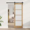 vidaXL Porta Interior com Vidro ORKDAL Castanho 73,5 x 211 cm