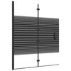 vidaXL Divis&oacute;ria de chuveiro dobr&aacute;vel ESG 120x140 cm preto