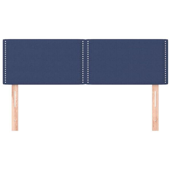 vidaXL Cabeceiras azul 144x5x78/88 cm tecido