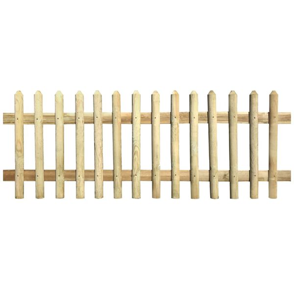 vidaXL Cerca de estacas 170x80 cm 5/7 cm madeira de pinho impregnada