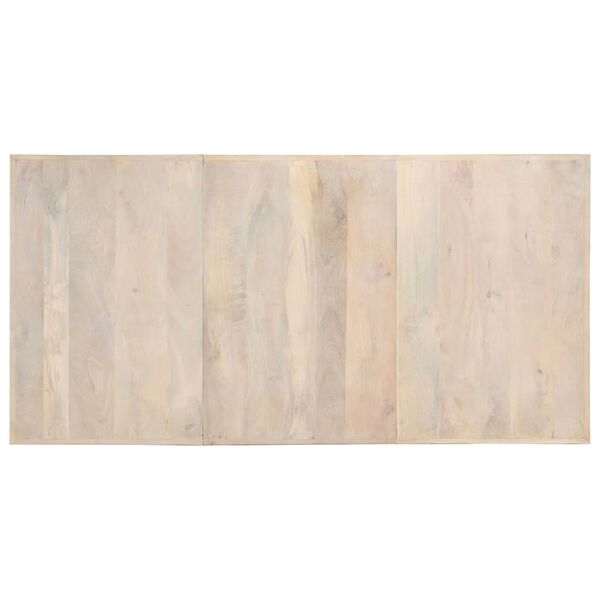 vidaXL Mesa de jantar 180x90x76 cm madeira mangueira maciça branqueada