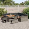 vidaXL Conjunto de Sof&aacute; de Jardim com almofada 12 pcs Cinzeto