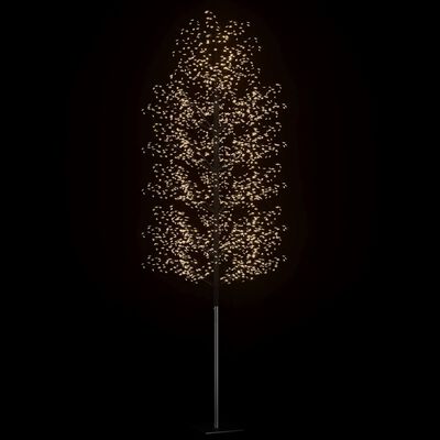 vidaXL Árvore de Natal 2000 LED flor cerejeira luz branco quente 500cm