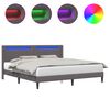 vidaXL Estrutura da Cama Cinzento 200 x200 cm Couro Sint&eacute;tico