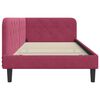 vidaXL Estrutura de Cama de Canto Vinho Vermelho 90 x 190 cm Veludo