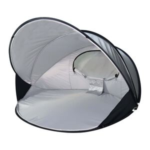 DERYAN Tenda de praia pop-up XXL 155x133x95 cm prateado