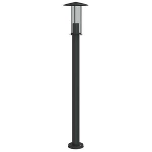 vidaXL Candeeiro de ch&atilde;o para exterior 100 cm a&ccedil;o inoxid&aacute;vel preto