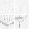 vidaXL Conjunto de Jantar para Jardim 5 pcs Branco Alum&iacute;nio