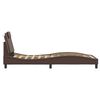 vidaXL Estrutura de cama Viana sem colch&atilde;o couro artificial 80x200 cm castanho