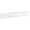 vidaXL Cesto gabi&atilde;o com cobertura 800x50x100 cm ferro galvanizado