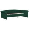 vidaXL Sof&aacute;-cama c/ colch&atilde;o e sa&iacute;da USB 90x200 cm tecido verde-escuro