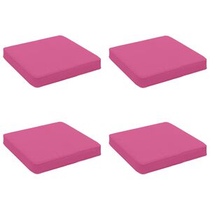 vidaXL Almofadas de Assento de 4 Pe&ccedil;as VUGHT 4 pcs 100% Poli&eacute;ster Rosa
