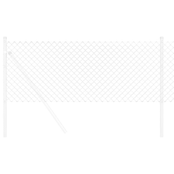 vidaXL Cerca de Malha Prateado 10 x 0,4 m A&ccedil;o galvanizado