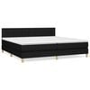 vidaXL Cama com molas/colch&atilde;o 200x200 cm tecido preto