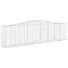 vidaXL Cestos gabi&atilde;o arqueados 5pcs 400x50x100/120cm ferro galvanizado