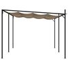 vidaXL Gazebo com telhado retrátil 600x300x233 cm cinzento-acastanhado