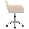 vidaXL Cadeira de escrit&oacute;rio girat&oacute;ria tecido cor creme