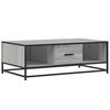 vidaXL Mesa de centro 100x57x35cm deriv. madeira/metal cinzento sonoma