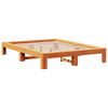 VidaXL Cama sem colch&atilde;o 140x190 cm pinho maci&ccedil;o castanho-mel